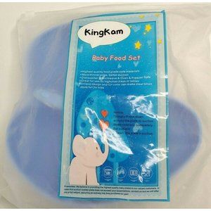 SILICONE SOFT DIVIDED DISH with Suction And Spoon for Baby Toddler By KINGKAM